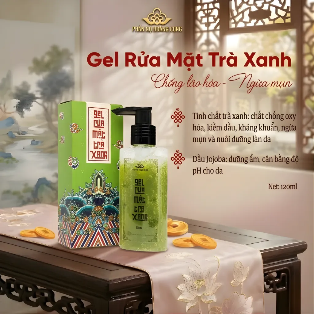 Gel rửa mặt trà xanh - Ảnh 2