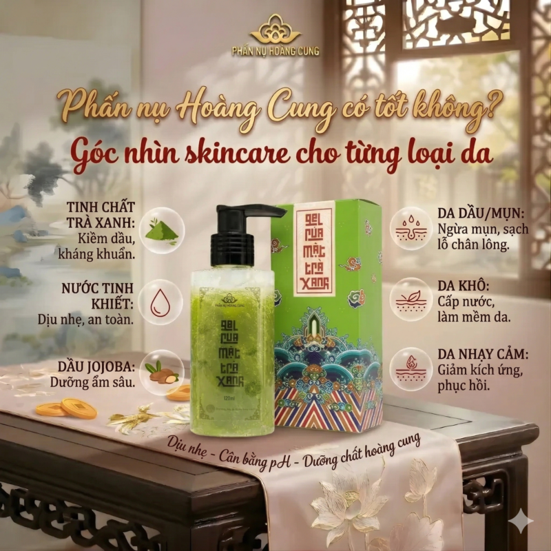 Phấn nụ Hoàng Cung có tốt không? Góc nhìn skincare cho từng loại da