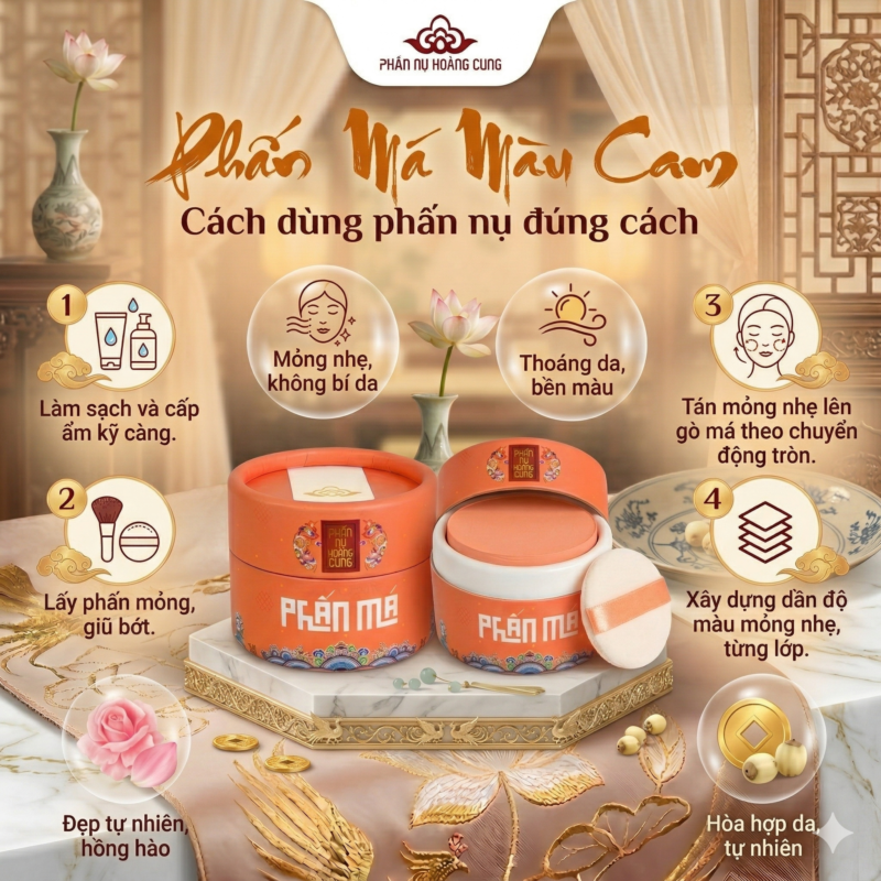 Cách dùng phấn nụ đúng cách để da đẹp tự nhiên mà không bí da